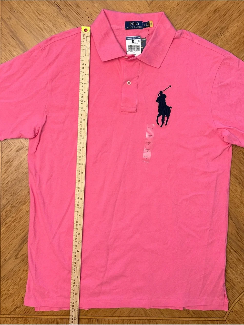 Polo Ralph Lauren Polo Shirt Men's Size LT Pink Big Pony Preppy BIG & TALL - Picture 7 of 11